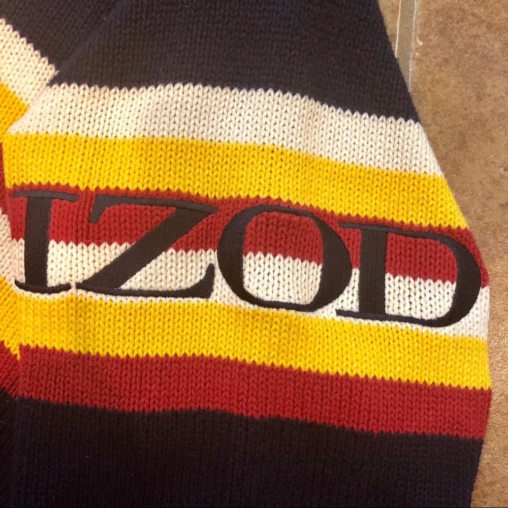 Izod Vintage Sweater Men’s Izod Pull Over Quarter Zip - Picture 2 of 5